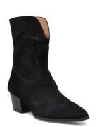 Bootie - Block Heel - With Zippe Black ANGULUS