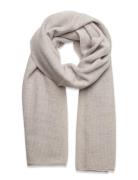 Wool-Cashmere Waffle-Knit Wrap Scarf Grey Lauren Ralph Lauren