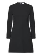 Hw Viscose Fit & Flare Dress Black Calvin Klein