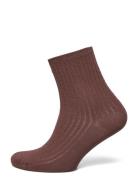 Helga Crochet Sock Brown Becksöndergaard