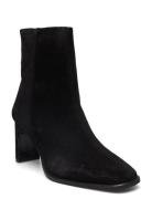 Bootie - Block Heel - With Zippe Black ANGULUS