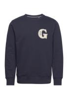 G Graphic C-Neck Blue GANT