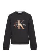 Bronze Monogram Cn Sweatshirt Black Calvin Klein