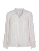 Julia Button Shirt Beige Once Untold