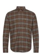 Flannel Big Check Shirt Brown Morris