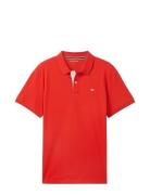 Basic Polo With Contrast Red Tom Tailor