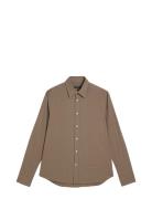 Light Flannel Slim Shirt Brown J. Lindeberg