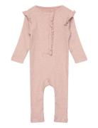 Romper Ls Rib Pink Fixoni