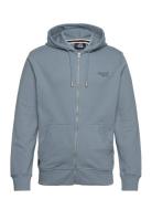 Essential Logo Zip Hoodie Ub Blue Superdry