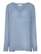 Kcami Ls Blouse Blue Kaffe Curve