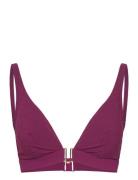 Glow Bikini Wirefree Plunge Bra Burgundy Chantelle Beach