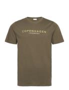 Copenhagen Print Tee S/S Green Lindbergh