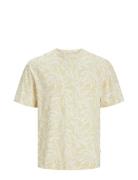 Jorlafayette Aop Tee Ss Crew Neck Ln Yellow Jack & J S