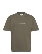 Over D Embroidery Tee S/S Green Lindbergh