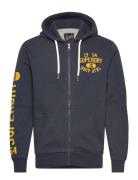 Athletic Coll Graphic Ziphood Navy Superdry