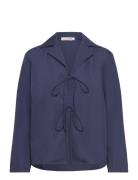 Marley Blouse Navy A-View