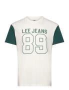 Raglan Varsity Tee White Lee Jeans