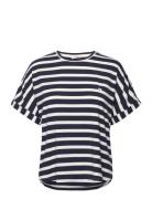 Softness Stripe Ss T-Shirt Navy Missya