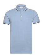 Polo Shirt With Contrast Piping Blue Lindbergh