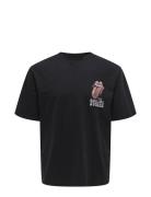 Onsrollingst S Rlx Ss Tee Black ONLY & SONS