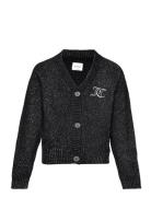 Fluffy Knit Metallic Cardigan Black Juicy Couture