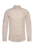 Mélange Herringb Shirt L/S Beige Lindbergh