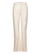 Textured Straight Pants Cream ROTATE Birger Christensen