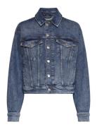 C_Trucker Jacket Blue BOSS