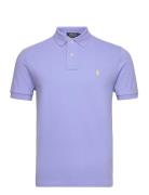 Custom Slim Fit Mesh Polo Shirt Blue Polo Ralph Lauren