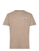 Cn Ss Tee Logo Beige Tommy Hilfiger