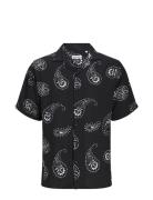 Jjjeff Abstract Print Resort Shirt Ss Black Jack & J S