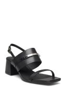 Heel Sandal 45 Met Bar Lth Black Calvin Klein