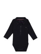 Baby Rib Collar Body L/S Navy Tommy Hilfiger