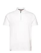 Dc Interlock Zip Slim Polo White Tommy Hilfiger