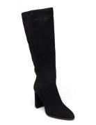 Cup Heel Knee Boot 80-Sue Black Calvin Klein