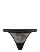 Lace Satin Thong Black Understatement Underwear