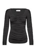 Elle Heart Shaped Jersey Top Black Malina