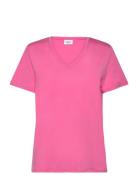 Adeliasz V-N T-Shirt Pink Saint Tropez