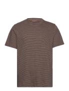 Narrow Striped Slub Tee - Gots/Vega Brown Knowledge Cotton Apparel