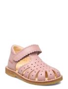 Sandals - Flat - Closed Toe - Pink ANGULUS