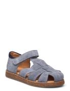 Sandals - Flat - Closed Toe - Blue ANGULUS