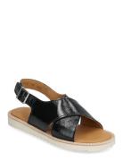 Sandals - Flat - Open Toe - Op Black ANGULUS