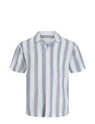 Jprccsummer Stripe Resort Shirt S/S Ln Blue Jack & J S