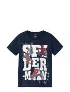 Nmmmakan Spiderman Ss Top Mar Navy Name It