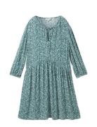 Feminine Printed Dress Green Tom Tailor