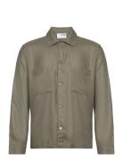 Slh-Conrad Overshirt Ls Tencel Green Selected Homme