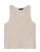 Nlfhinaja Crop Tank Top Beige LMTD