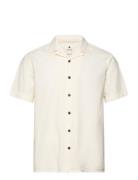 Akleo S/S Seersucker Shirt Cream Anerkjendt