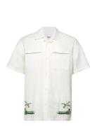 Newton Shirt Paradise Stitch Ecru White Wax London