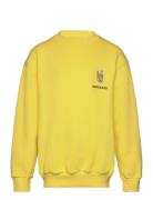 Organic Sweat Sonar Badge Sweatshirt Yellow Mads Nørgaard